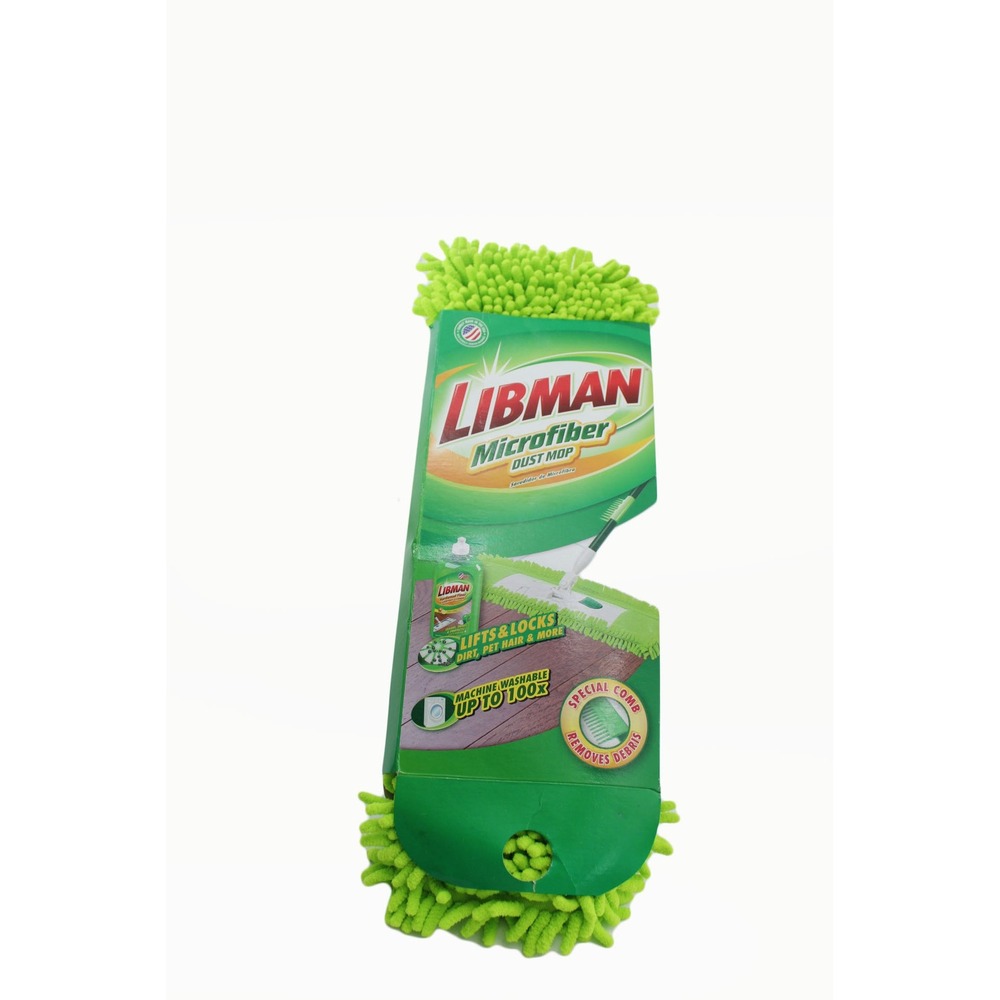 Libman Microfiber Dust Mop Refill Neon Green Machine Washable‎ Floor Cleaner